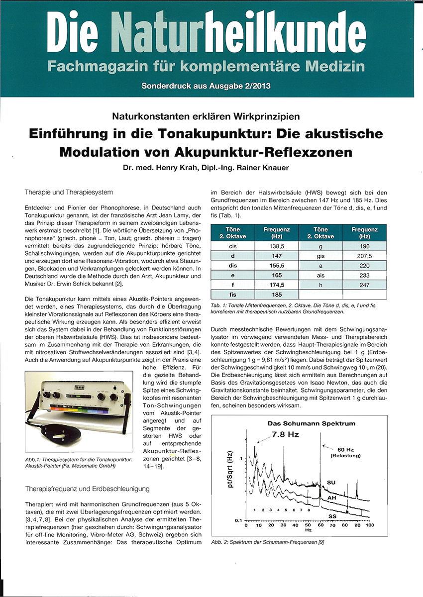Akupunktur Sonderdruck Krah 1